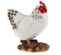 Progarden Figurine de jardin poule blanche polyrésine 10x17x19 cm