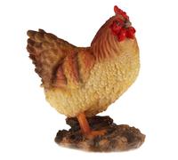 Progarden Figurine de jardin poule marron Polyresin 10x17x19 cm
