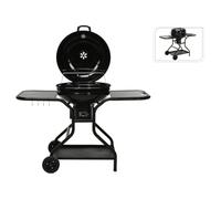 ProGarden Gril sur roues avec table lat¿¿rale noir