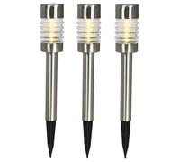PROGARDEN Lampe de jardin solaire set de 3 argent KO-DT3000230
