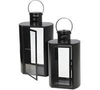 PROGARDEN Lanterne en métal noir set de 2 pcs KO-NB1720720