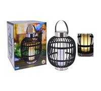 ProGarden Lanterne solaire à LED avec bougie Noir 35 cm