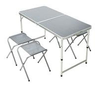 PROGARDEN Mobilier de camping table pliante + 4 chaises KO-LF9000100