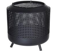 ProGarden Panier à Feu avec Grille de Barbecue 50x51 cm Noir Foyer d'Extérieur Noir G