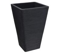 ProGarden Pot à fleurs nervuré carré 55 cm Anthracite 443191