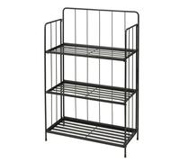 PROGARDEN Présentoir à fleurs en métal 3 étages 90 cm noir KO-X71000100