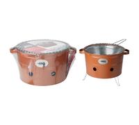 ProGarden Seau à barbecue avec 2 poignées 34,5 cm orange mat