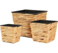 PROGARDEN Set de pots de fleurs carrés 3 pcs. jacinthe d'eau KO-VM3000020