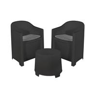 PROGARDEN Luna Set de Jardin, Anthracite, 77 x 48 x 47 cm