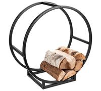 ProGarden Support de bois de chauffage rond 50x25x51,5 cm noir