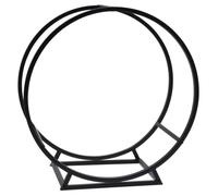 ProGarden Support de rangement à bûches rond 50x25x51,5 cm noir 445896