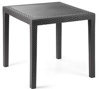 PROGARDEN Table Basse King en résine synthétique Imitation rotin Osier Noir Anthracite Bar Maison