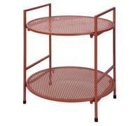 ProGarden Table d'appoint de jardin à 2 niveaux acier mauve rose 446778