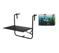 ProGarden Table de balcon Gris foncé mat
