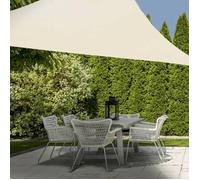 ProGarden Toile d'ombrage 3 6x3 6x3 6 m crème triangulaire toile d'ombrage voile d'ombrage 447573