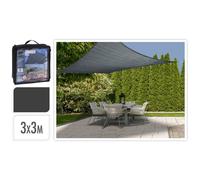 Progarden Toile D'ombrage 3x3 M Gris Foncé Carré Gris