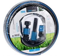ProGarden Tuyau d'arrosage en PVC avec raccords 20 m Bleu/Gris - Lot de 4 pièces