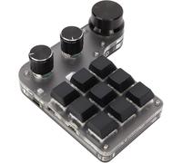 Programmable Macro Keyboard Keys 3 Knobs USB Connection OSU Gaming Keyboard for Office Music Media of Standard Programmable Macro Keyboard9 Key KeypadOne Handed Gaming Nice processing