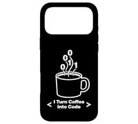 Programmateur Amusant avec Inscription « I Turn Coffee Into Code » Coque pour iPhone 17 Pro Max