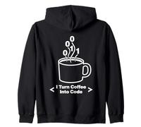 Programmateur Amusant avec Inscription « I Turn Coffee Into Code » Sweat à Capuche