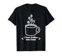 Programmateur Amusant avec Inscription « I Turn Coffee Into Code » T-Shirt