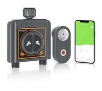 Programmateur d’arrosage à 2 Voies WiFi, Minuterie d'arrosage Automatique, App Smart Life Rainpoint, Arrosage Automatique pour Jardin, Irrigation Automatique, Compatible avec Alexa Google Assistant