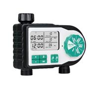 Programmateur D'arrosage 2 Voies, Minuteur D'irrigation Automatique Double Sortie avec Écran LCD pour Jardin Pelouse Potager pour Arrosage Programmable Extérieur