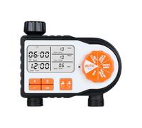 Programmateur D'arrosage 2 Voies, Minuteur D'irrigation Automatique Double Sortie avec Écran LCD pour Jardin Pelouse Potager pour Arrosage Programmable Extérieur