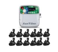 Programmateur d'arrosage - Rain Bird - ESP-TM2 - 12 zones - 12 Electrovannes 100HV 24V - Blanc
