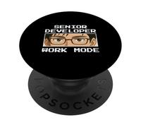 Programmateur de Codage Anime Eyes Mode de Travail Senior Developer PopSockets PopGrip Adhésif