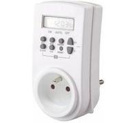 Perel Minuteur hebdomadaire numérique 230 V 16 A 3680 W terre française type E blanc