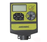 Jardibric - Programmateur d’Arrosage Électrovanne 24V 4 Voies Indépendantes - 2 Programmes avec Détecteur de Pluie - Bornier Pompe avec Relais - Gestion Multi-Zones Jardin