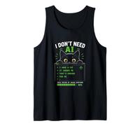 Programmateur Humoristique AI Cat Humour I Don't Need AI I Have A Cat Débardeur