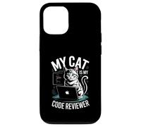 Programmateur Humoristique My Cat is My Code Reviewer Coque pour iPhone 12/12 Pro