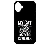 Programmateur Humoristique My Cat is My Code Reviewer Coque pour iPhone 16 Plus