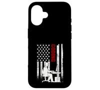 Programmateur Patriotique USA Vieilli Drapeau américain Coque pour iPhone 16