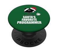 Programmateur préféré du Père Noël Développeur Web Meme PopSockets PopGrip Adhésif