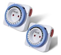 Programmateur prise électrique mécanique - OKZ - Minuterie 24 heures - Intervalle 15 minutes - Cycle quotidien - 3680W