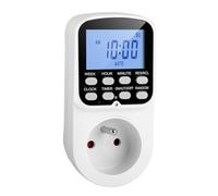 Programmateur Prise Electrique, Prise Programmable 16 Prog, Mode Aléatoire Sécurité Domestique, Minuteur Electrique Daily/Weekly, LCD Rétroéclairé, Interrupteur Lampe, Usage Intérieur