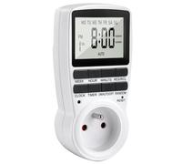 Programmateur Prise Electrique, Prise Programmable Minuteur Digitale avec 16 Programmes de Minuterie, Timer Numérique avec Mode Antivol et Écran LCD, Prise avec Minuteur pour Appareils