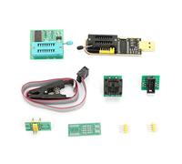 Programmateur USB CH341A, adapté aux puces FLASH des séries 24 et 25, avec clip de test SOP8 + adaptateur 1,8 V + module de conversion SOP8 à DIP8