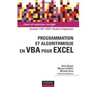 Programmation et algorithmique en VBA pour Excel - Livre+compléments en ligne