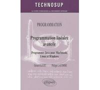 Programmation Linéaire Avancée - Programmes Java Pour Macintosh, Linux Et Windows