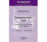 Programmation linéaire avancée. Programmes Java pour MacIntosh, Linux et Windows - niveau C Programmes Java pour Macintosh, Linux et Windows - Gérard Fleury - Ellipses - broché - Guide