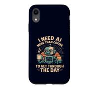 Programmation Robot Humour I Need AI More Than Coffee Tech Coque pour iPhone XR