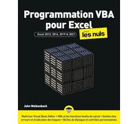 Programmation VBA pour Excel 2021 pour les Nuls, grand format