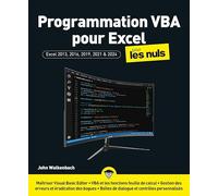 Programmation VBA pour Excel 2024 pour les Nuls
