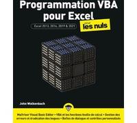 Programmation VBA pour Excel Pour les Nuls John Walkenbach (Auteur), Philippe Escartin (Traduction)