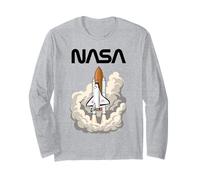Programme de la Navette Spatiale de la NASA : Worm Logo Mission Vintage Retro Manche Longue