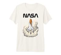 Programme de la Navette Spatiale de la NASA : Worm Logo Mission Vintage Retro T-Shirt Haut de Gamme